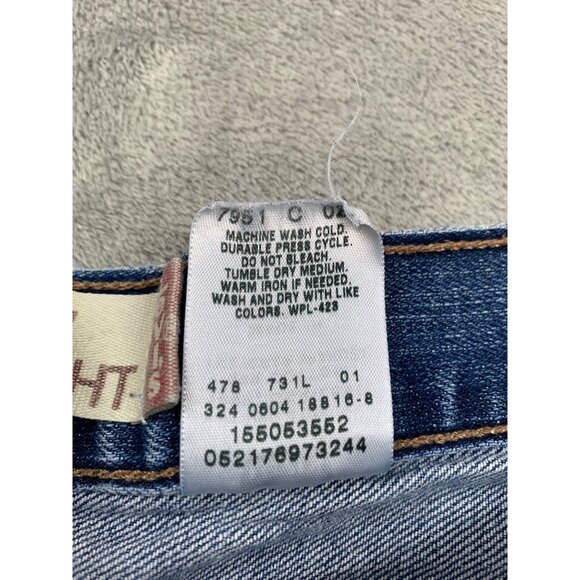 Levis Womens 505 NOUVEAU LOW Straight Blue Jeans Size 14 M  W33/L30 - Picture 13 of 14